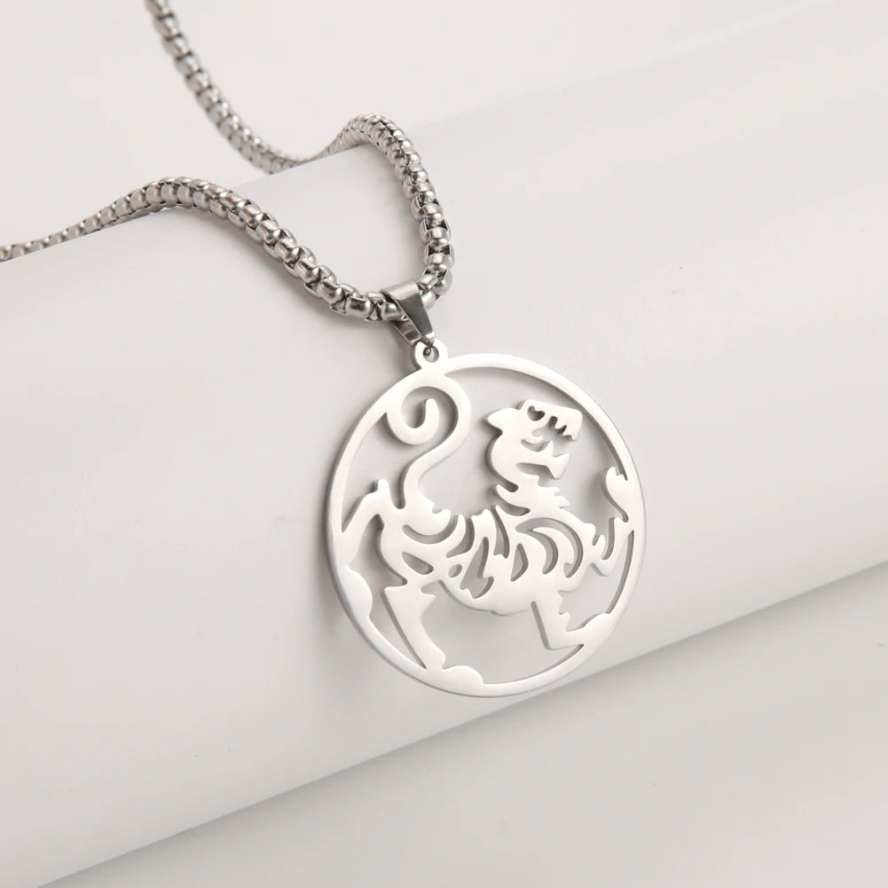 Tora Tiger Steel Necklace