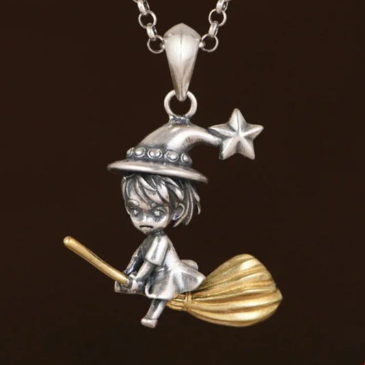 Yamamba the Japanese Mountain Witch 925 Sterling Silver Pendant