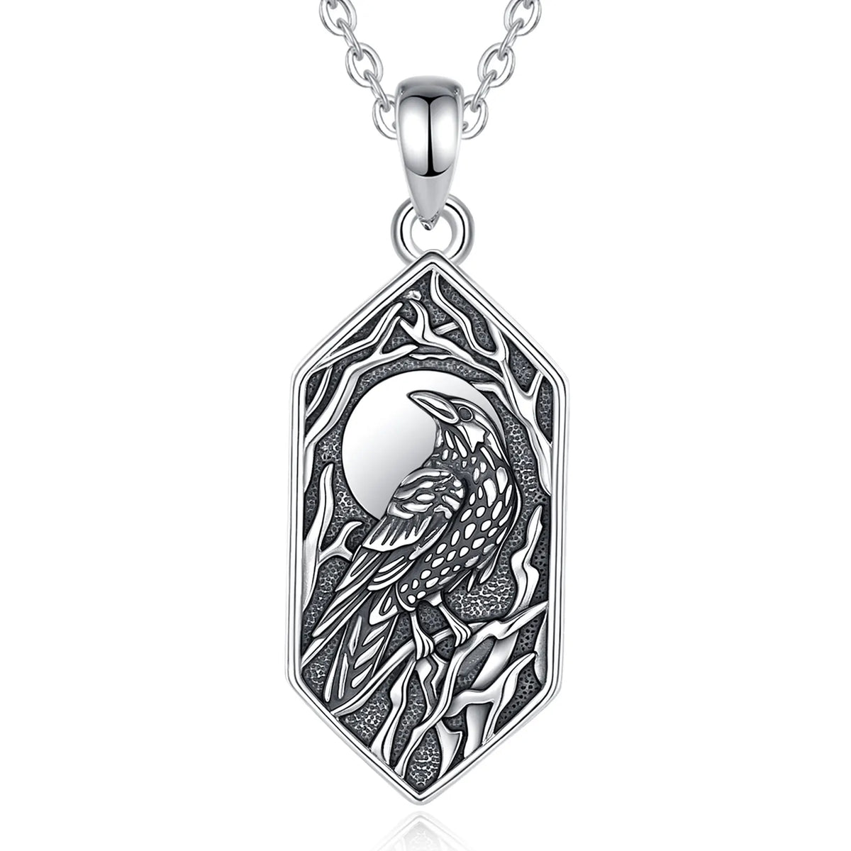 Japanese Crow Yatagaratsu  925 Sterling Silver Necklace
