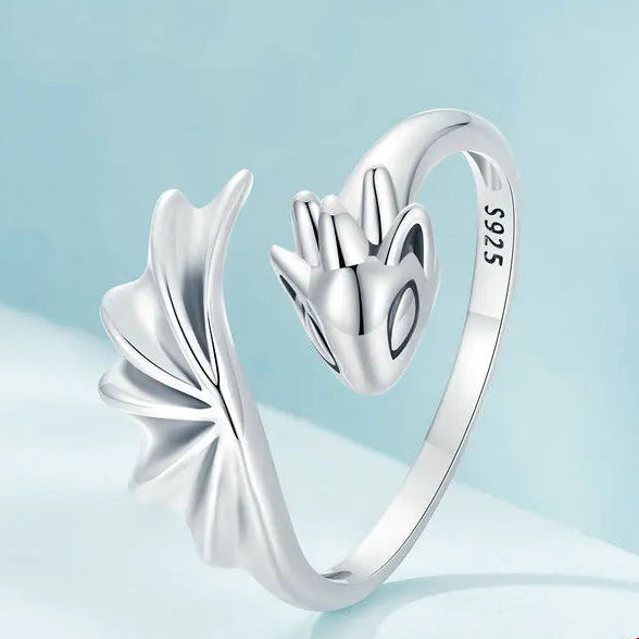 Baby Dragon Watatsumi Dragon Kami of the Seas  Adjustable 925 Sterling Silver Ring