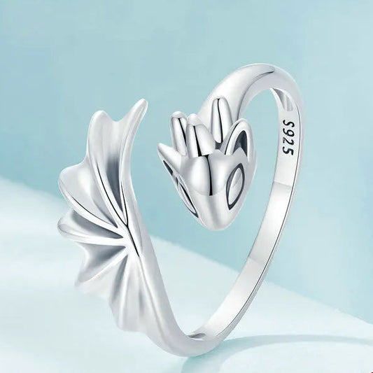 Baby Dragon Watatsumi Dragon Kami of the Seas  Adjustable 925 Sterling Silver Ring