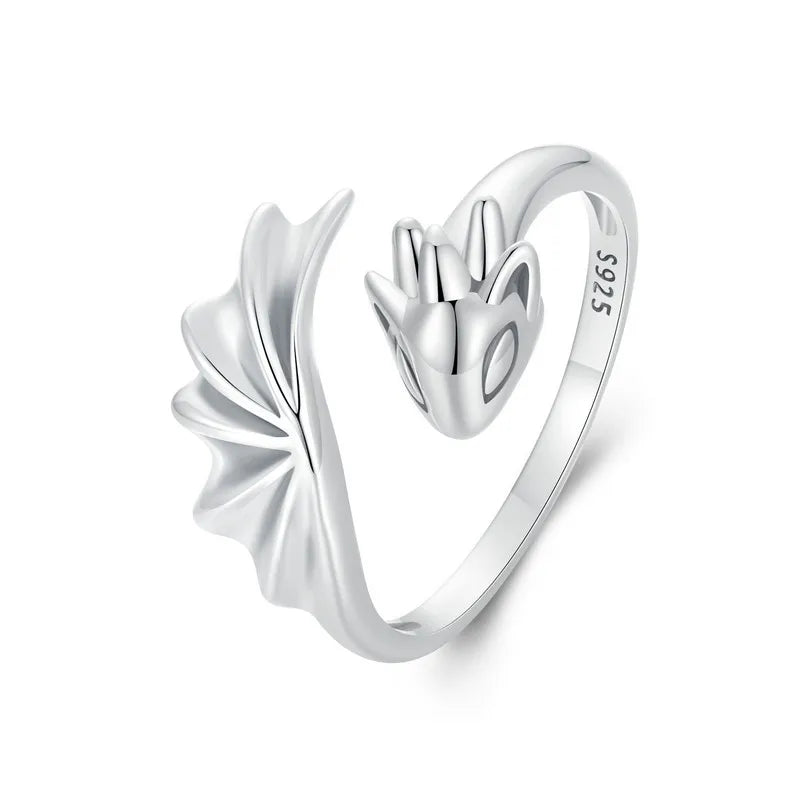 Baby Dragon Watatsumi Dragon Kami of the Seas  Adjustable 925 Sterling Silver Ring