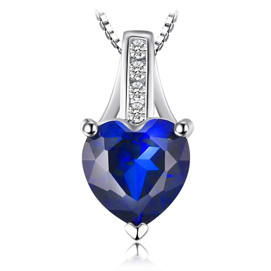 Blue Heart of the Warrior 925 Silver Necklace