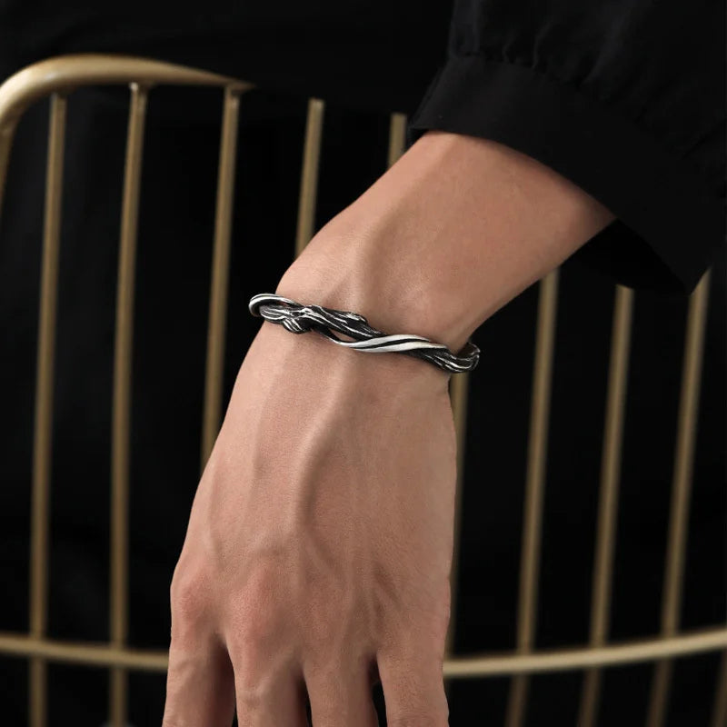 Branch of a Cherry Tree Steel  Bracelet