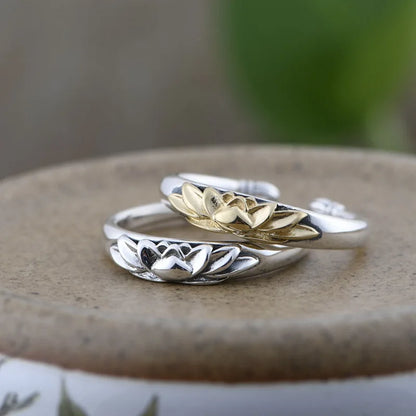 Budding Lotus 925 Sterling Silver Adjustable Ring