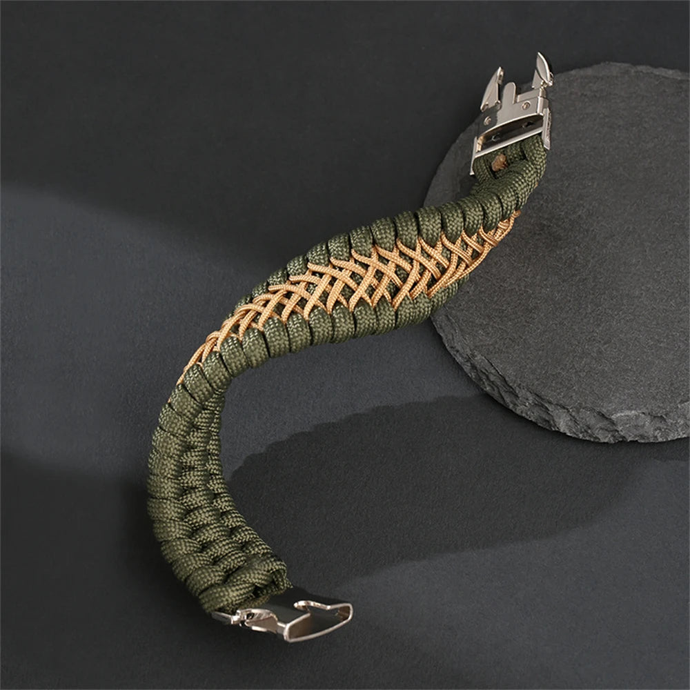 Bushi Braided Wristband Tactical Paracord Bracelet