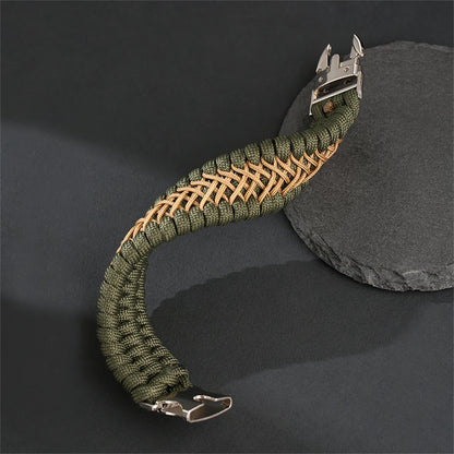 Bushi Braided Wristband Tactical Paracord Bracelet