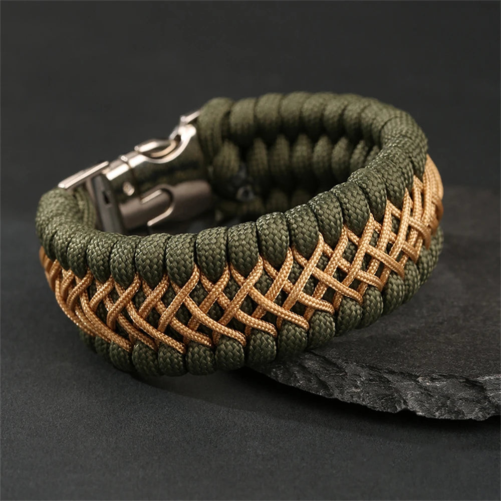 Bushi Braided Wristband Tactical Paracord Bracelet