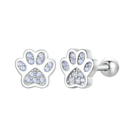 Cat Paws 925 Sterling Silver Stud Earrings
