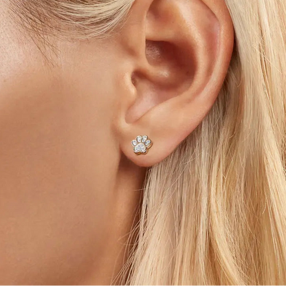 Cat Paws 925 Sterling Silver Stud Earrings