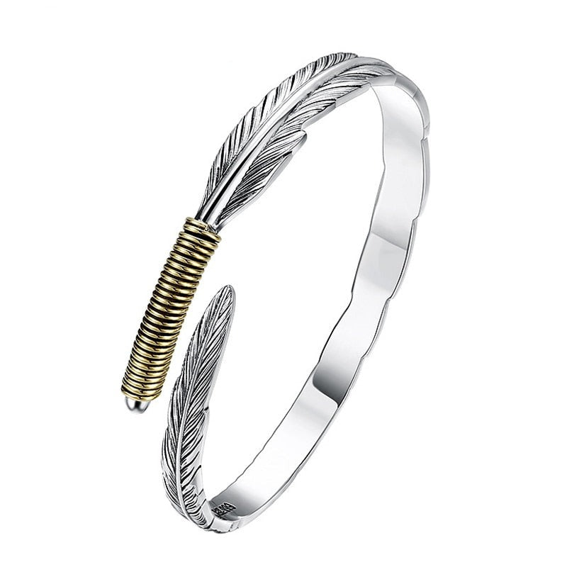 Crane Feather 999 Fine Silver Bracelet