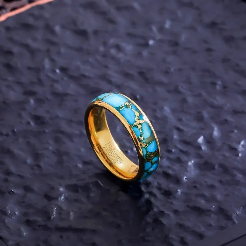 Creation of the Sky Turquoise and Tungsten Carbide Ring