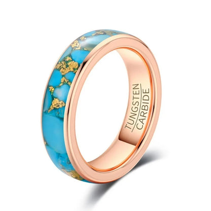 Creation of the Sky Turquoise and Tungsten Carbide Ring