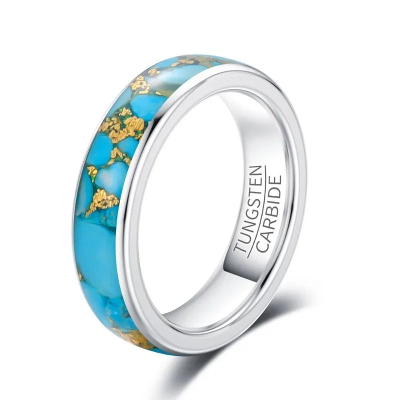 Creation of the Sky Turquoise and Tungsten Carbide Ring