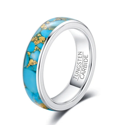 Creation of the Sky Turquoise and Tungsten Carbide Ring