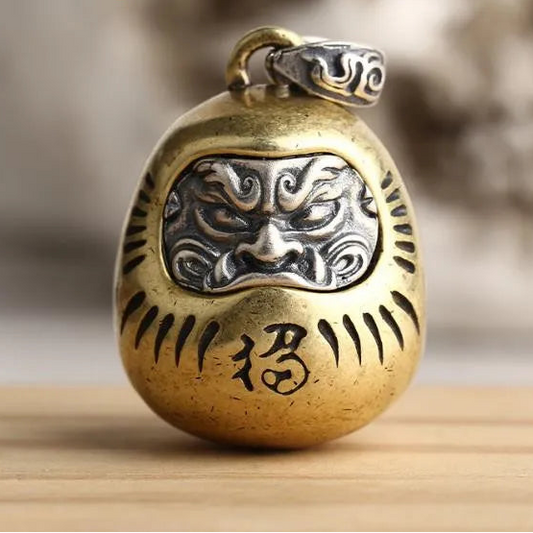 Daruma Doll 925 Silver Pendant