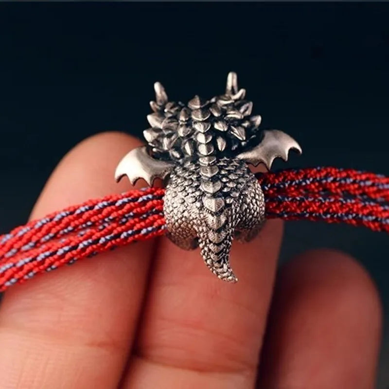 Dragon Copper and Rope Bracelet