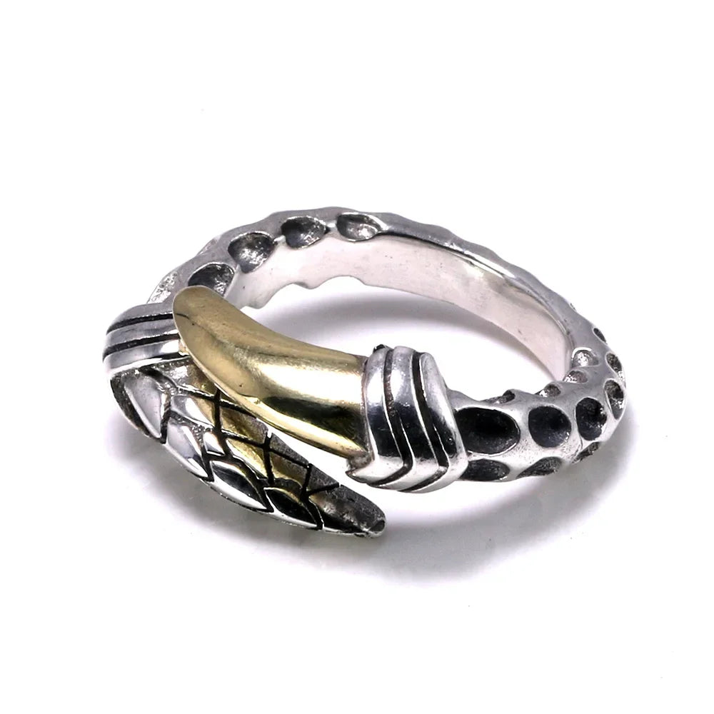 Dragon Single Claw Handmade 925 Sterling Silver Ring