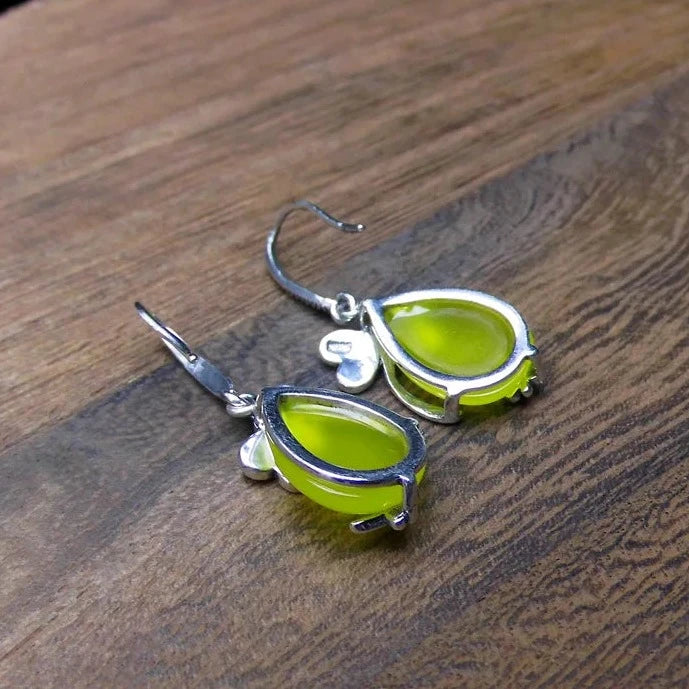 Dragonfly Drop Earrings in 925 Sterling Silver