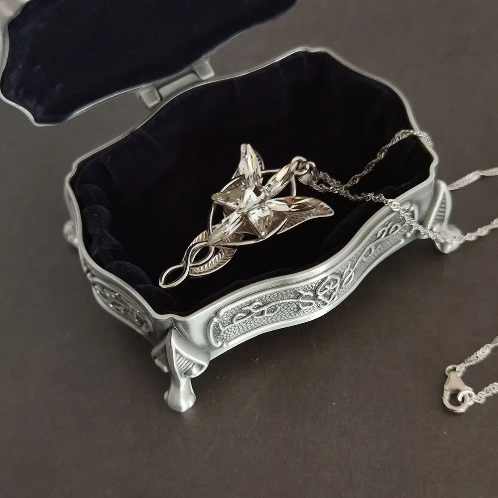 Evenstar 925 Sterling Silver Necklace with Zircon Stones