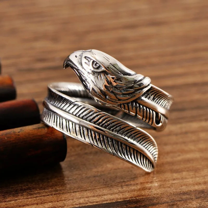 Feather of the Eagle Amenohiwashi-no-kami 925 Sterling Silver Ring
