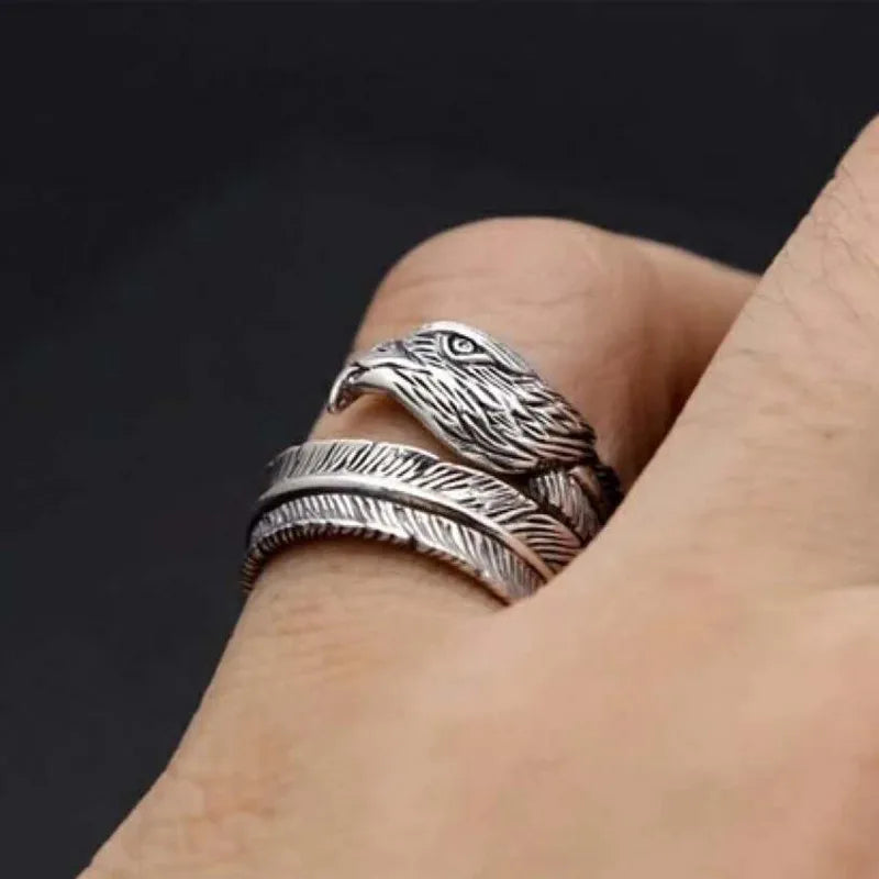 Feather of the Eagle Amenohiwashi-no-kami 925 Sterling Silver Ring