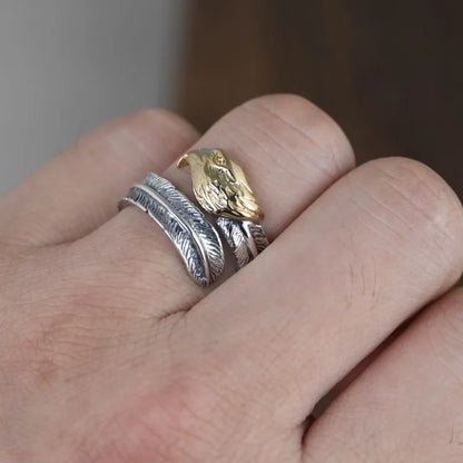 Feather of the Eagle Amenohiwashi-no-kami 925 Sterling Silver Ring