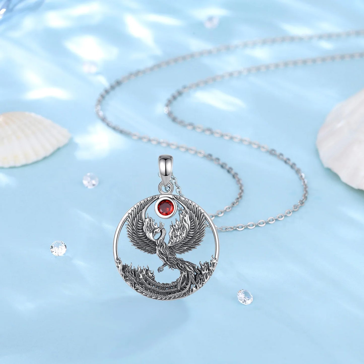 Fire Phoenix 925 Sterling Silver Necklace