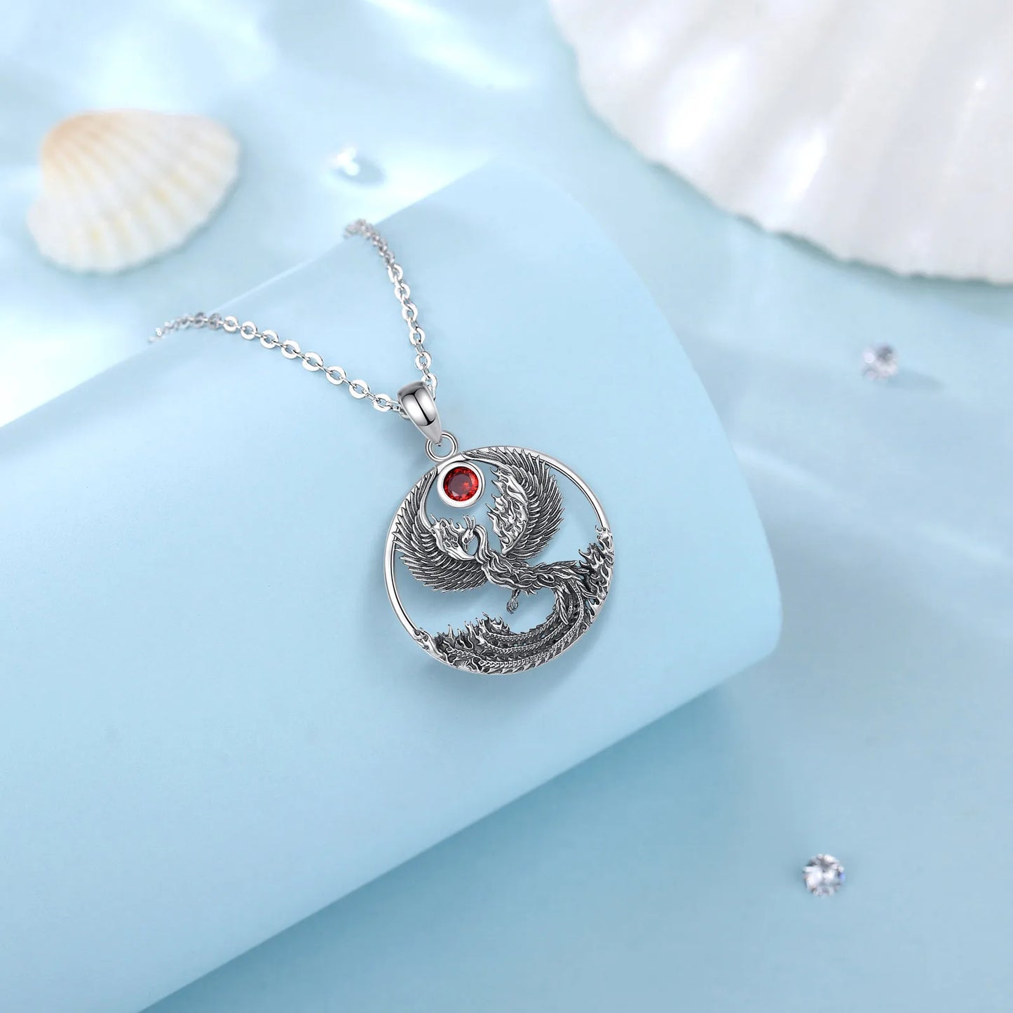 Fire Phoenix 925 Sterling Silver Necklace