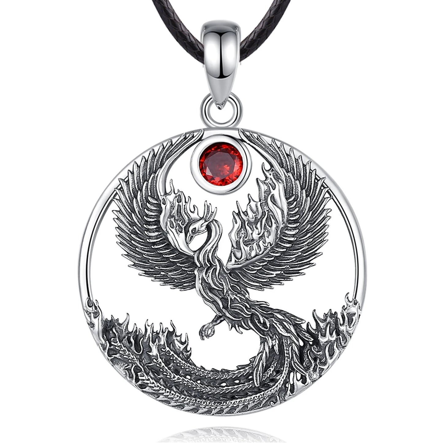 Fire Phoenix 925 Sterling Silver Necklace