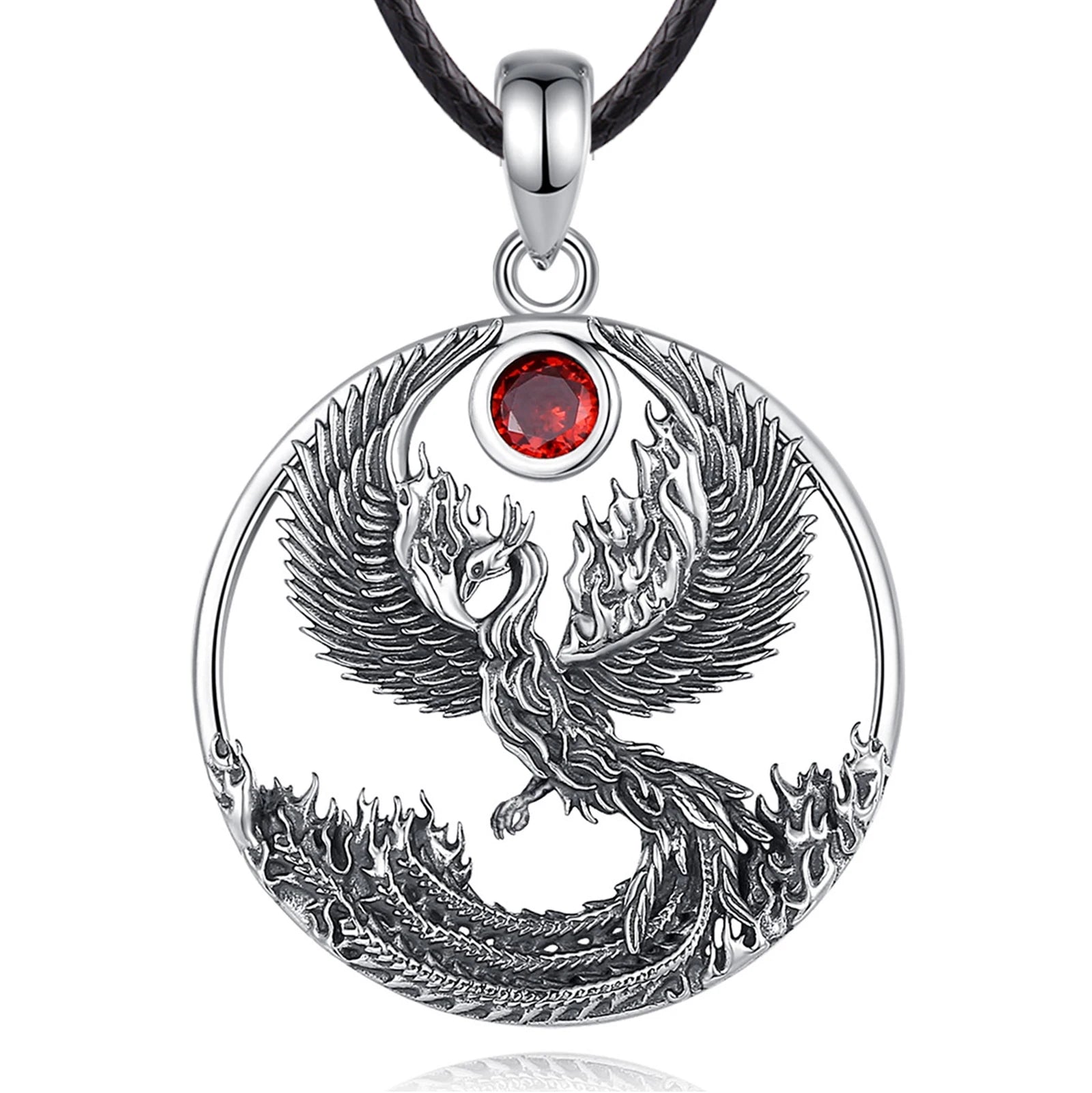 Fire Phoenix 925 Sterling Silver Necklace