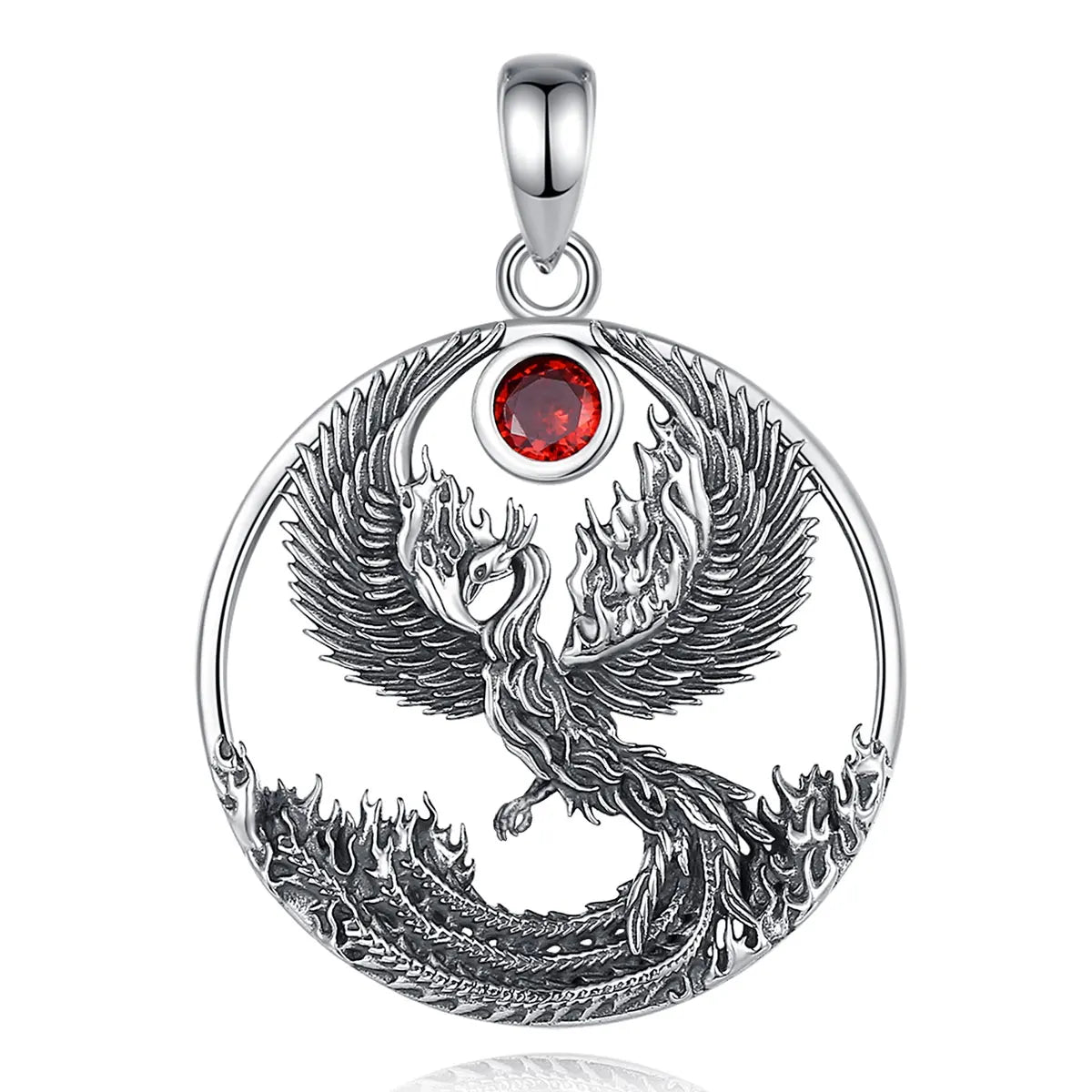 Fire Phoenix 925 Sterling Silver Necklace
