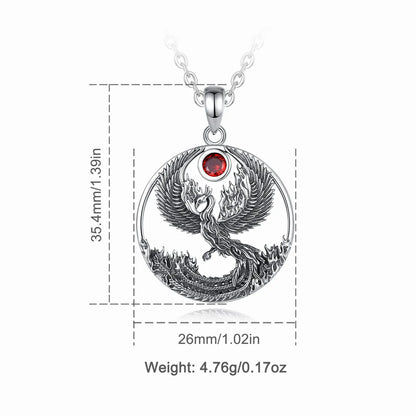 Fire Phoenix 925 Sterling Silver Necklace