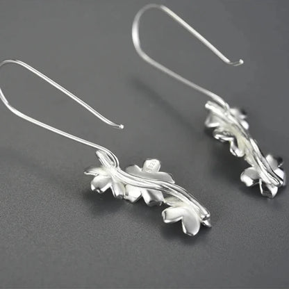 Forget-me-not Flower 925 Sterling Silver Earrings