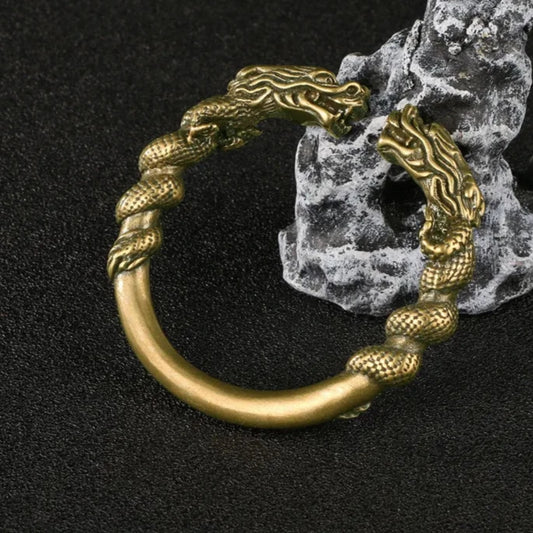 Golden Dragon Copper Bracelet