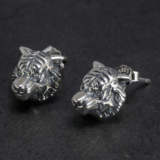 Great Tiger 925 Sterling Silver Earrings