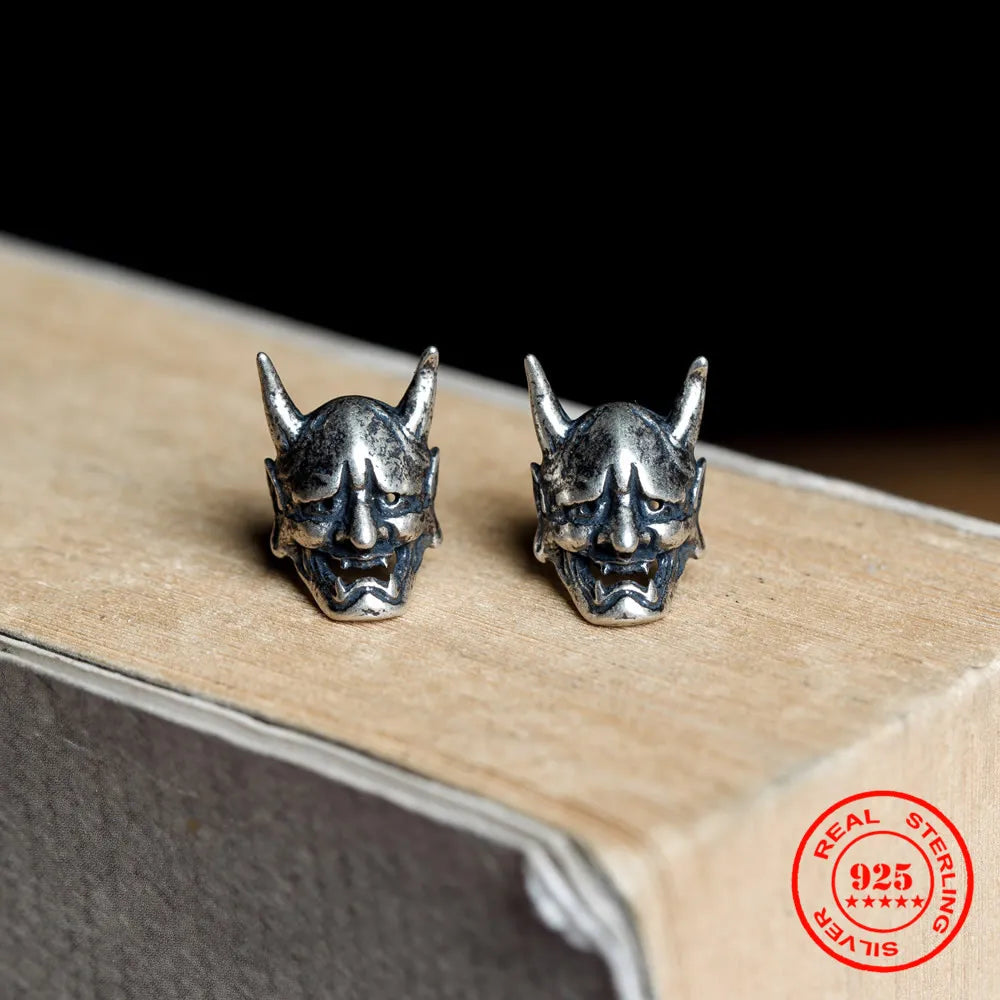 Hannya Mask 925 Silver Earrings