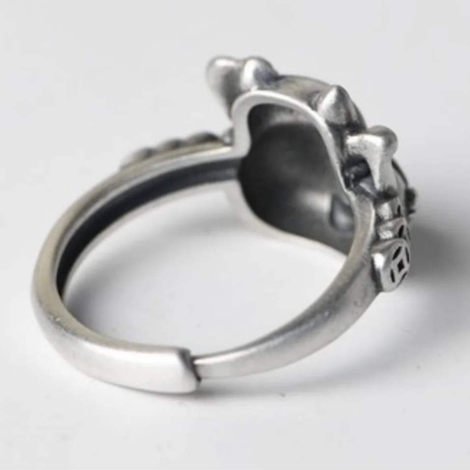 Lucky Cat Maneki Neko 925 Sterling Silver Ring