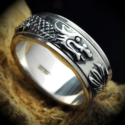 Spinning Tatsu Dragon 925 Sterling Silver Ring