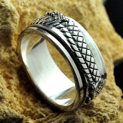 Spinning Tatsu Dragon 925 Sterling Silver Ring