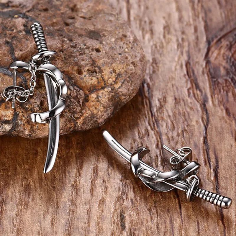 Katana Steel Earrings