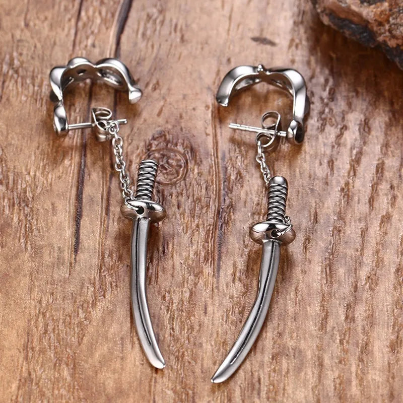 Katana Steel Earrings