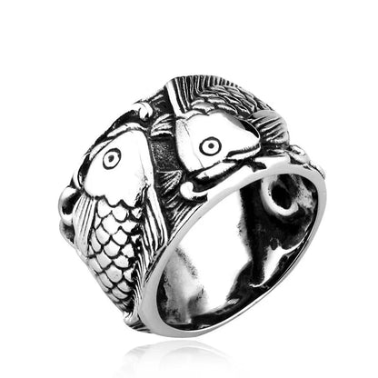 Koi Fish Steel Ring