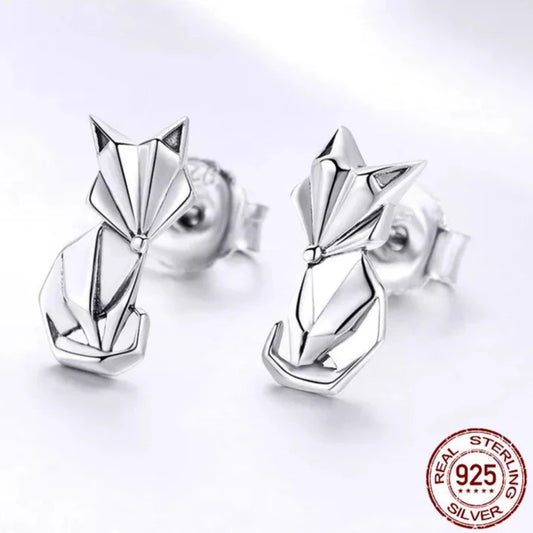 Kitsune the Spirit Fox 925 Sterling Silver Earrings