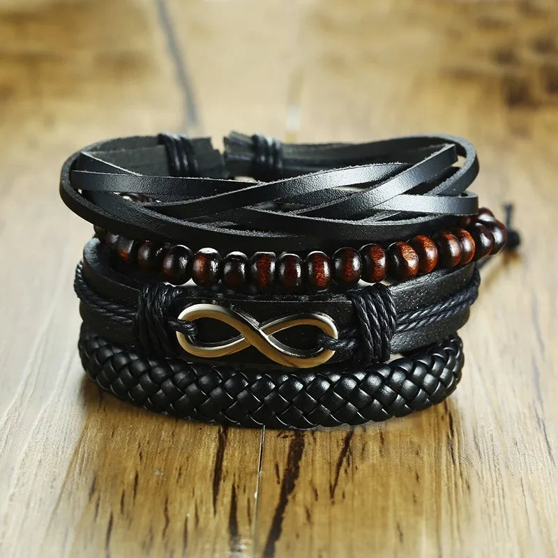 Kabuki Braided Wrap Leather Bracelet
