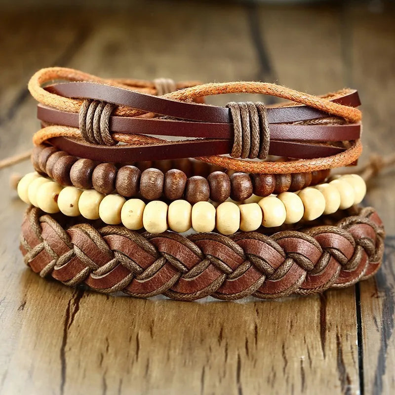 Kabuki Braided Wrap Leather Bracelet