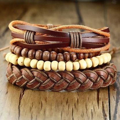 Kabuki Braided Wrap Leather Bracelet