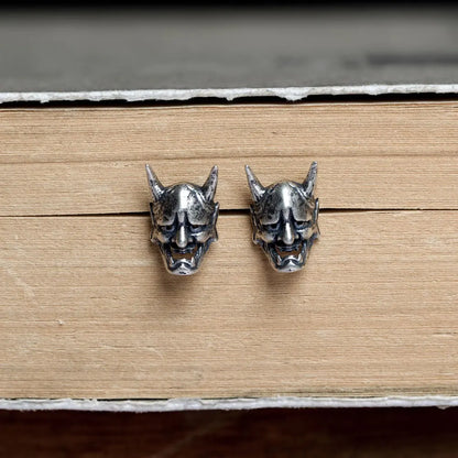 Hannya Mask 925 Silver Earrings