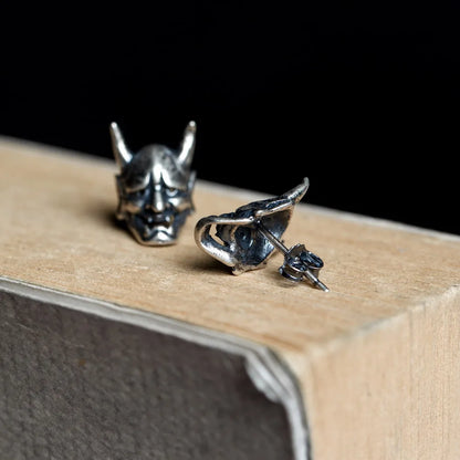 Hannya Mask 925 Silver Earrings