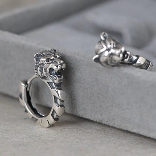 Great Tiger 925 Sterling Silver Earrings